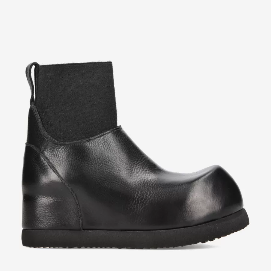 Fashion M6612A Shoes In Calfskin And Wool Woman Ankle Boots